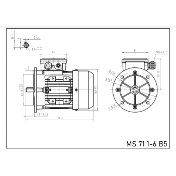 Silnik elektryczny 0,18kW 900 obr/min. 71 B5